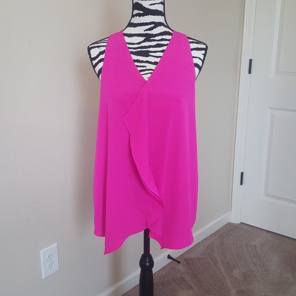 The Limited Pink Sleevless Scarf Blouse